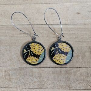 Yellow Hydrangea Earrings